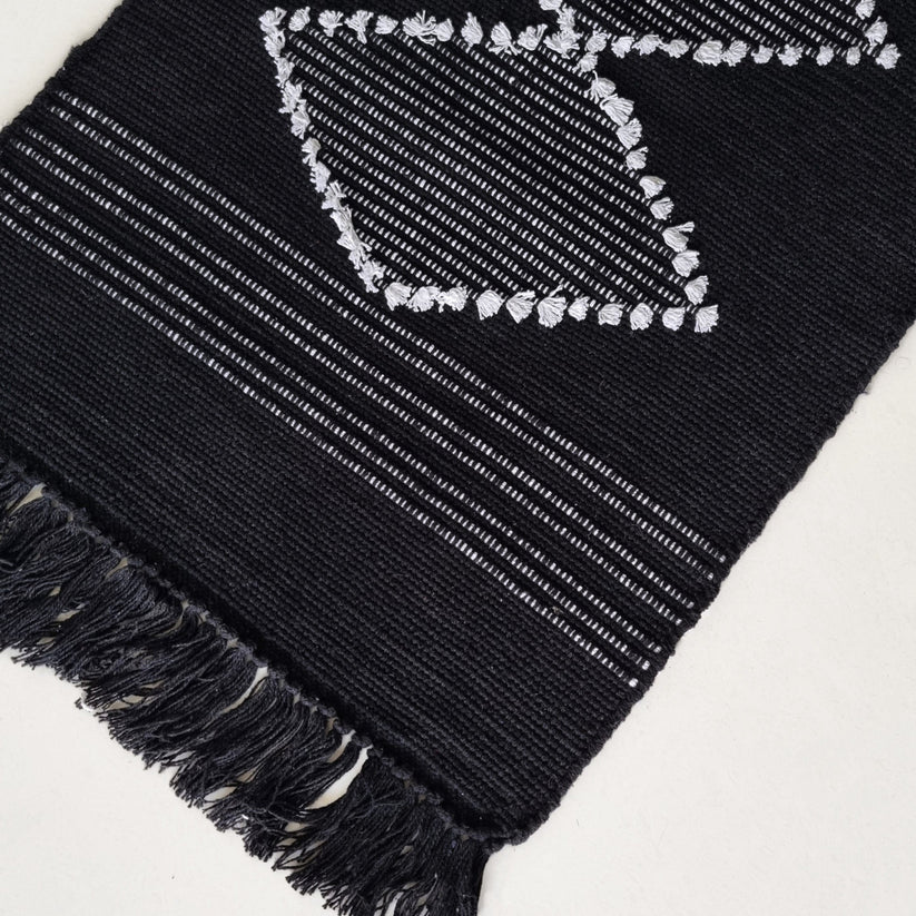 Monotone Tufted Cotton Bedside Floor Runner
