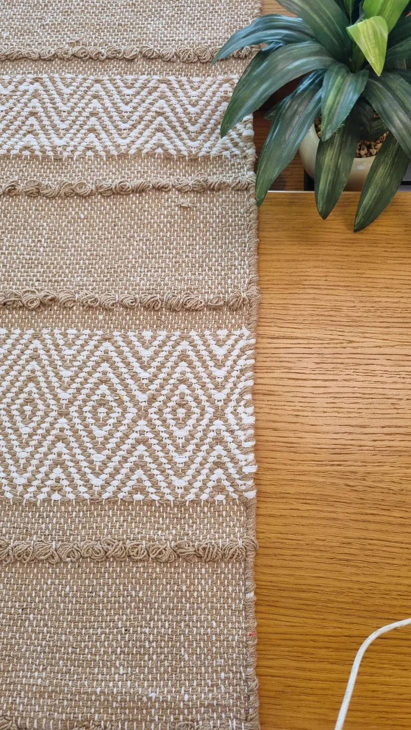 Rustic Boho Cotton Table Runner