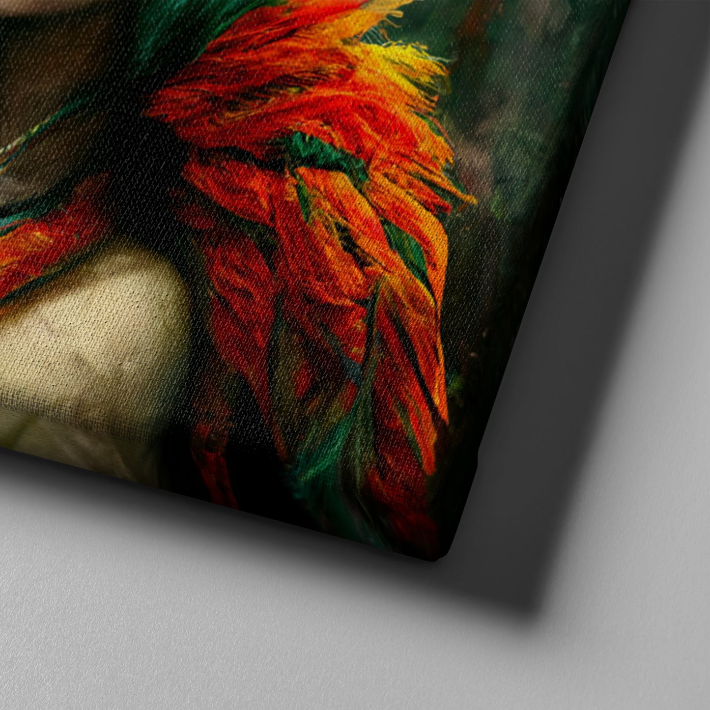 Women in quetzal feathers
