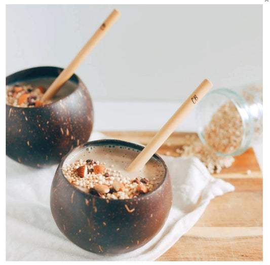 Thenga Coconut Cup | Natural & Handmade | Tea / Smoothie / Juice - 200 ml (Set of 2)