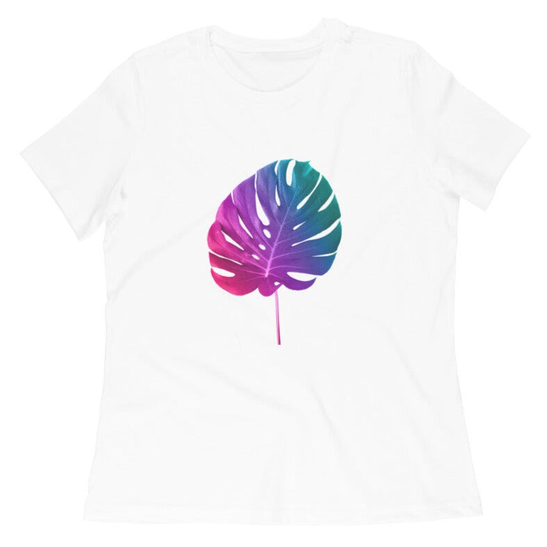 Swiss cheese Leaf T-shirt for women