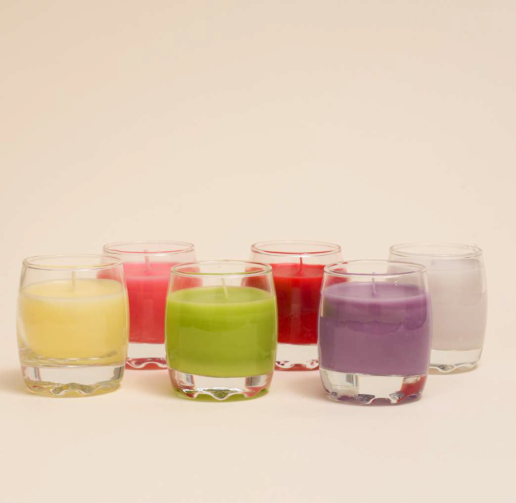 Perfumed Glass Candle (Pack of 6)